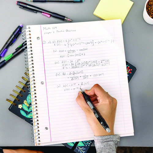 Break-Resistant Mechanical Pencils with Erasers, 0.7 mm, HB (#2), Black Lead, Assorted Barrel Colors, 12/Pack