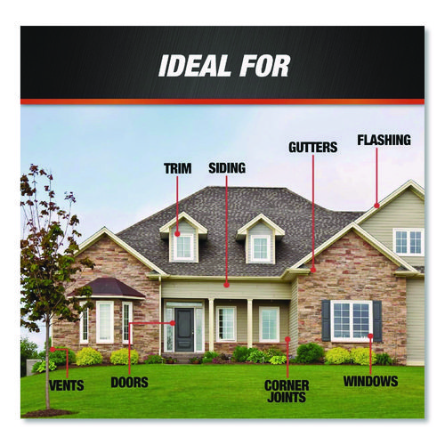 SILICONE PLUS Premium Window, Door and Siding 100% Silicone Sealant, 9.8 oz Tube, Black