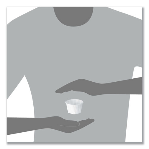 Paper Portion Cups, 3.25 oz, White, 250/Bag, 20 Bags/Carton