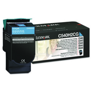C540H2CG High-Yield Toner, 2,000 Page-Yield, Cyan
