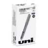VISION Rollerball Pen, Stick, Fine 0.7 mm, Violet Ink, Silver/Violet/Clear Barrel, Dozen