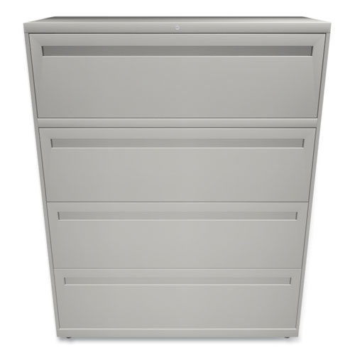 Brigade 700 Series Lateral File, 4 Legal/Letter-Size File Drawers, Light Gray, 42" x 18" x 52.5"