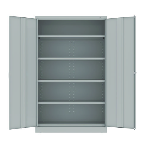 Assembled Jumbo Steel Storage Cabinet, 48w x 18d x 78h, Light Gray