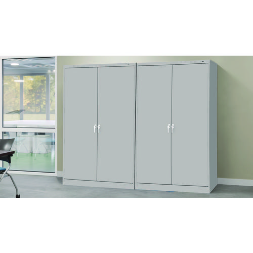 Assembled Jumbo Steel Storage Cabinet, 48w x 18d x 78h, Light Gray