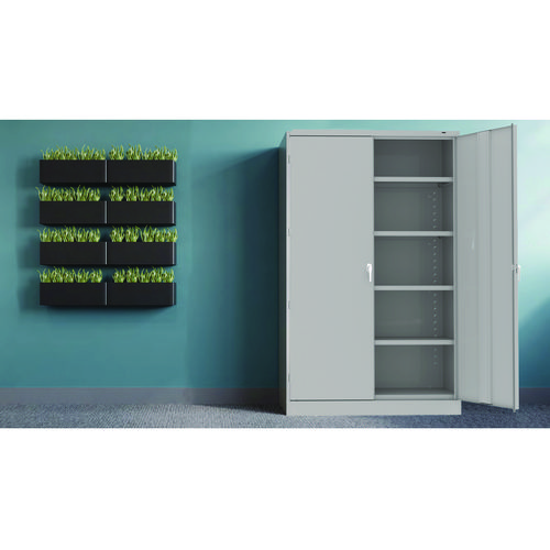 Assembled Jumbo Steel Storage Cabinet, 48w x 18d x 78h, Light Gray
