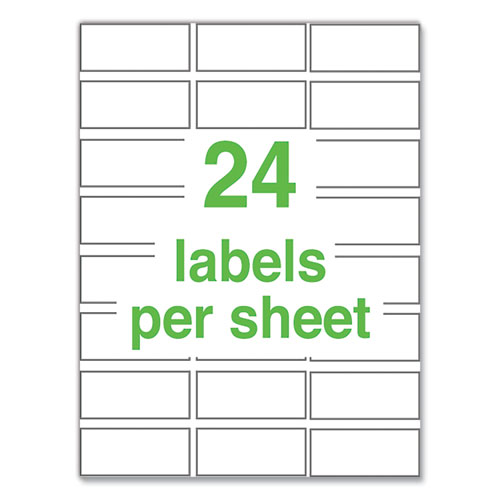 UltraDuty GHS Chemical Waterproof and UV Resistant Labels, 1 x 2.5, White, 24/Sheet, 25 Sheets/Pack