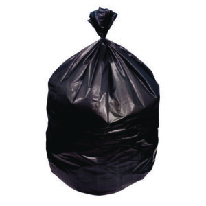 Linear Low-Density Can Liners, 30 gal, 0.9 mil, 26" x 42", Black, Flat Pack, 200/Carton