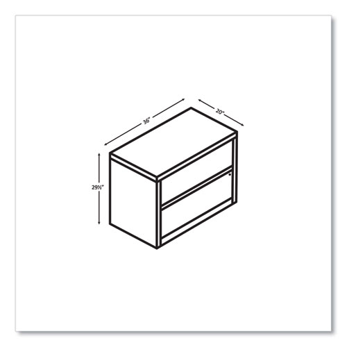 10500 Series Lateral File, 2 Legal/Letter-Size File Drawers, Kingswood Walnut, 36" x 20" x 29.5"