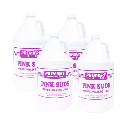 Premier Pink-Suds Pot and Pan Cleaner, 1 gal, Bottle, 4/Carton