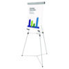 Heavy-Duty Adjustable Presentation Easel, 69" Maximum Height, Metal, Silver