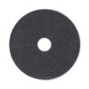 High Performance Stripping Floor Pads, 17" Diameter, Black, 5/Carton