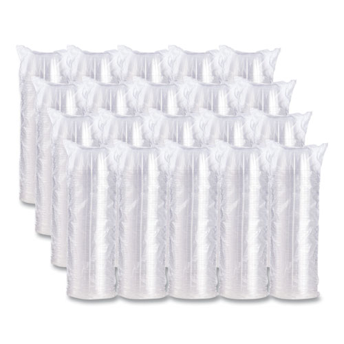D-T Sundae/Cold Cup Lids, Fits 6 oz/8 oz/12 oz Cold Cups, Plastic, Clear, 50/Pack, 20 Packs/Carton