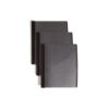Clear Front Poly Report Cover, Double-Prong Fastener, 0.5" Capacity, 8.5 x 11, Clear/Black, 5/Pack