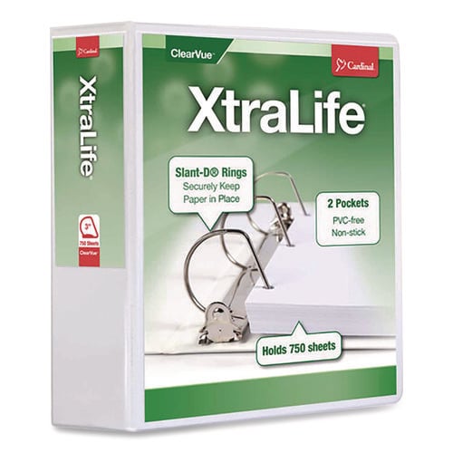 Cardinal Xtralife ClearVue Locking Slant-D Binders