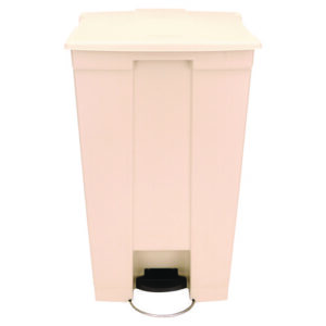 Legacy Step-On Receptacle, 23 gal, Polyethylene, Beige