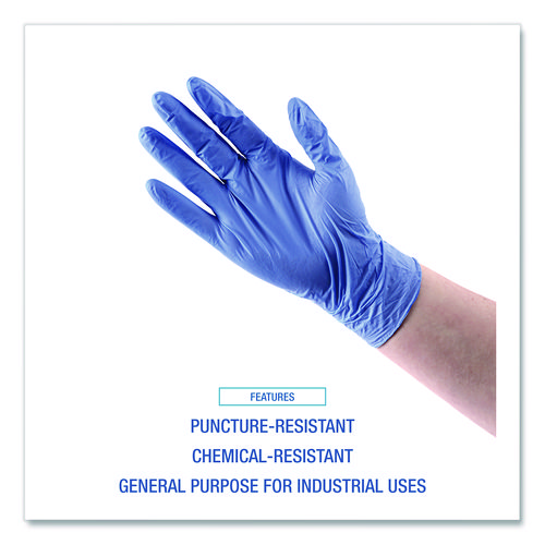 Disposable General-Purpose Nitrile Gloves, Medium, Blue, 4 mil, 100/Box