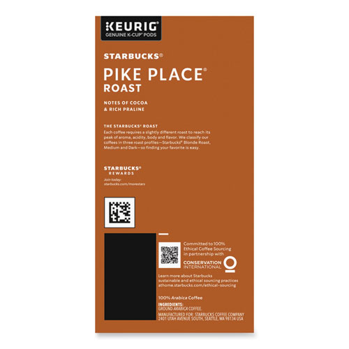 Pike Place Coffee K-Cups Pack, 24/Box