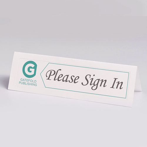 Medium Embossed Tent Cards, White, 8.5 x 2.5, 2 Cards/Sheet, 50 Sheets/Box