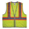 GloWear 8231TV Class 2 Hi-Vis Tool Tethering Safety Vest, Polyester, 4X-Large/5X-Large, Lime