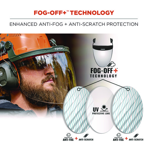 Skullerz 8997 Anti-Scratch/Anti-Fog Face Shield Replacement, Cap-Style/Safety Helmet, Clear Lens