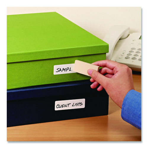 Erasable ID Labels, Inkjet/Laser Printers, 0.88 x 2.88, White, 8/Sheet, 10 Sheets/Pack