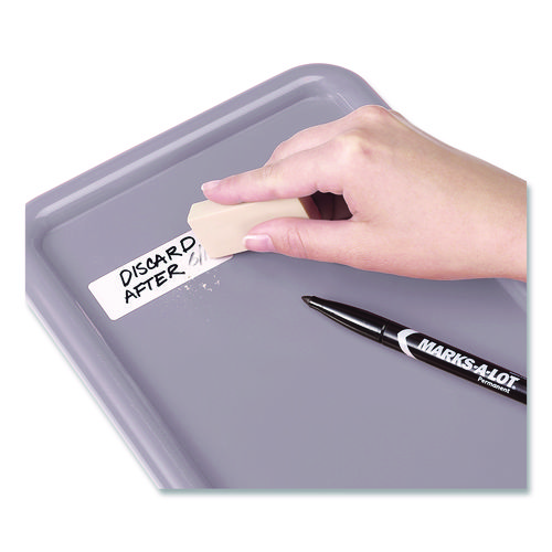 Erasable ID Labels, Inkjet/Laser Printers, 0.88 x 2.88, White, 8/Sheet, 10 Sheets/Pack