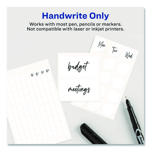 Erasable ID Labels, Inkjet/Laser Printers, 0.88 x 2.88, White, 8/Sheet, 10 Sheets/Pack