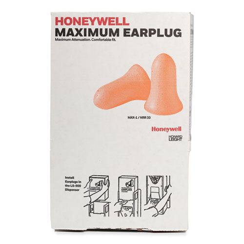 MAXIMUM Single-Use Earplugs, Cordless, 33NRR, Coral, 200 Pairs