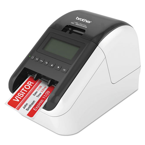 Brother QL820NWB Direct Thermal Printer - Monochrome - Handheld - Label Print - USB - Bluetooth - Wireless LAN