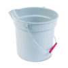 10 Quart Plastic Utility Pail, Plastic, Gray, 10.5" dia