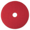 Low-Speed Buffer Floor Pads 5100, 16" Diameter, Red, 5/Carton