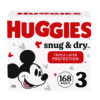 Snug and Dry Diapers, Size 3, 16 lbs to 28 lbs, 168/Carton