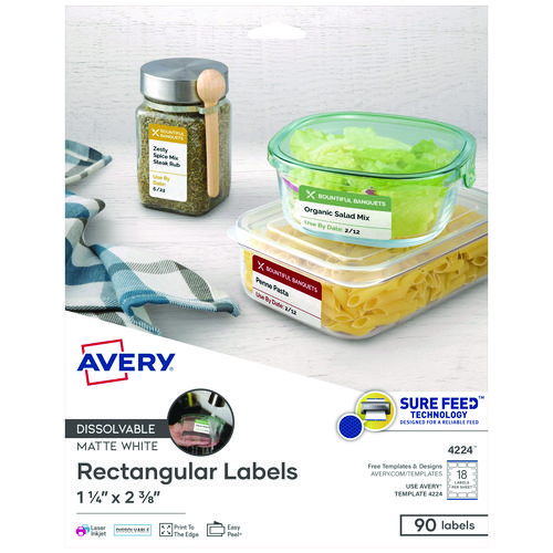 Avery&reg; Dissolvable Rectangle Labels
