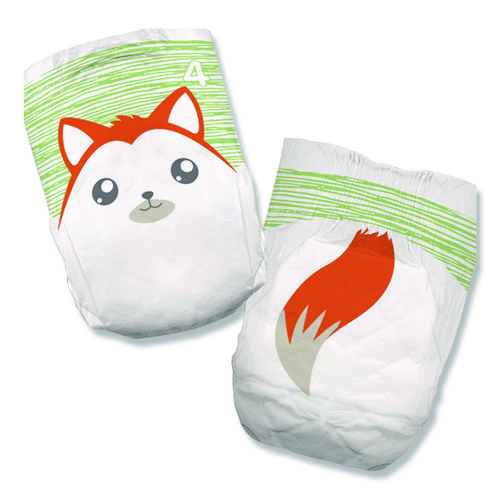 Premium Jumbo Diapers, Size 4, 22 lbs to 37 lbs, 124/Carton