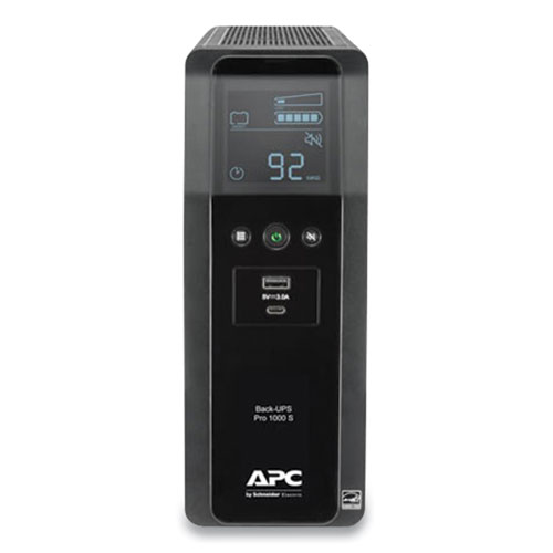 BR1000MS Back-UPS PRO BR Series SineWave Battery Backup System, 10 Outlets, 1,000 VA, 1,080 J