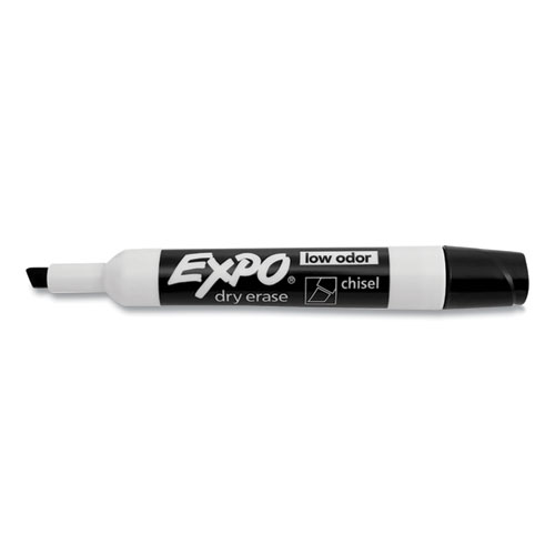 Low-Odor Dry-Erase Marker, Peggable Card, Broad Chisel Tip, Assorted Colors, 4/Pack
