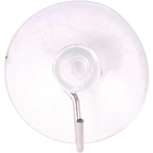 Suction Cup with Hook, Metal Silver Hook, 50/Box
