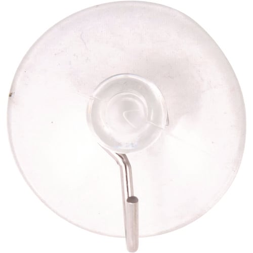 Suction Cup with Hook, Metal Silver Hook, 50/Box
