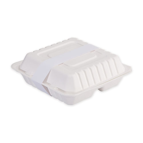 Peel and Seal Tamper Evident Food Container Bands, 1.5 x 24, White, Paper, 2,500/Carton