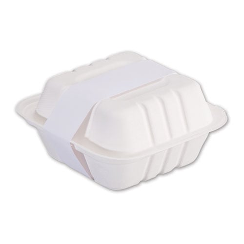 Peel and Seal Tamper Evident Food Container Bands, 1.5 x 24, White, Paper, 2,500/Carton