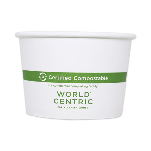 Paper Bowls, 32 oz, 4.4" Diameter x 5.8" h, White, 500/Carton