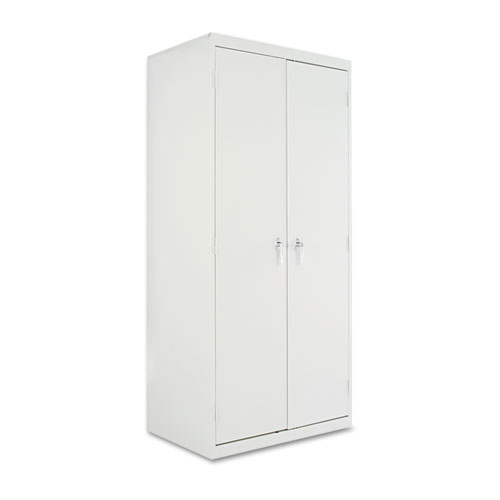 Assembled 78" High Heavy-Duty Welded Storage Cabinet, Four Adjustable Shelves, 36w x 24d, Light Gray