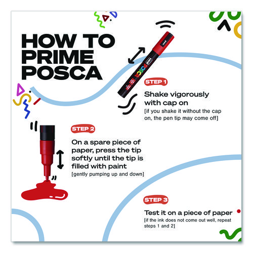 Water-Based Paint Markers, Broad Chisel Tip, White