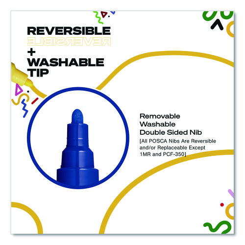 Water-Based Paint Markers, Broad Chisel Tip, White