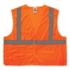 GloWear 8215BA-S Single Size Class 2 Economy Breakaway Mesh Vest, Polyester, X-Large, Orange