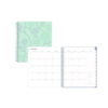Rue Du Flore Monthly Planner, Floral Artwork, 10 x 8, Jade/Lavender Cover, 12-Month (Jan to Dec): 2025
