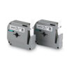 M Series Tape Cartridges for P-Touch Labelers, 0.47" x 26.2 ft, Black on White, 2/Pack