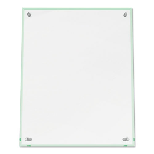 Superior Image Beveled Edge Sign Holder, Letter Insert, Clear/Green-Tinted Edges