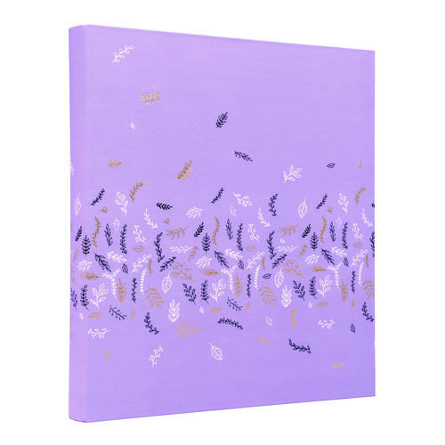 Rollbound Binder, 3 Rings, 1" Capacity, 11 x 8.5, Lilac/Black/Gold/White