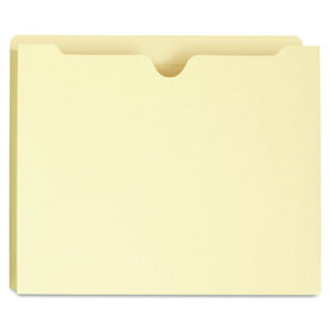 Deluxe Manila File Jackets with Reinforced Tabs, Straight Tab, Letter Size, Manila, 50/Box
